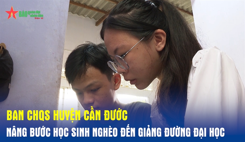 Ban CHQS huyện Cần Đước nâng bước học sinh nghèo đến giảng đường đại học
