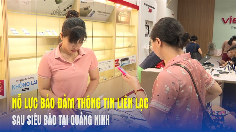 Nỗ lực bảo đảm thông tin liên lạc sau siêu bão Yagi tại Quảng Ninh