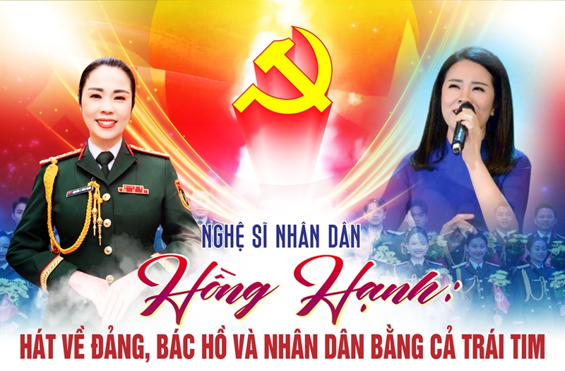Nghệ sĩ Nhân dân Hồng Hạnh: Hát về Đảng, Bác Hồ và nhân dân bằng cả trái tim