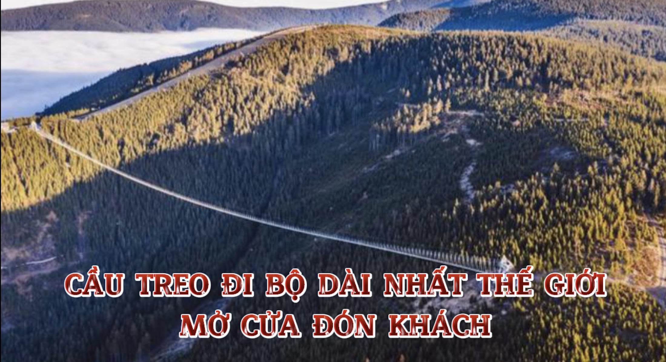 Cầu treo đi bộ dài nhất thế giới mở cửa đón khách
